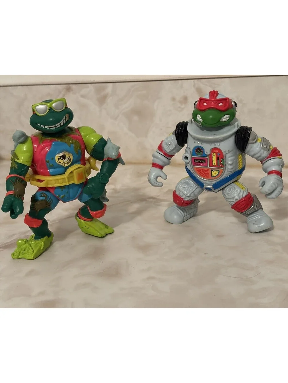 Lot of 4 Vintage 1990 1991 TMNT Teenage Mutant Ninja Turtles Action Figures Toys